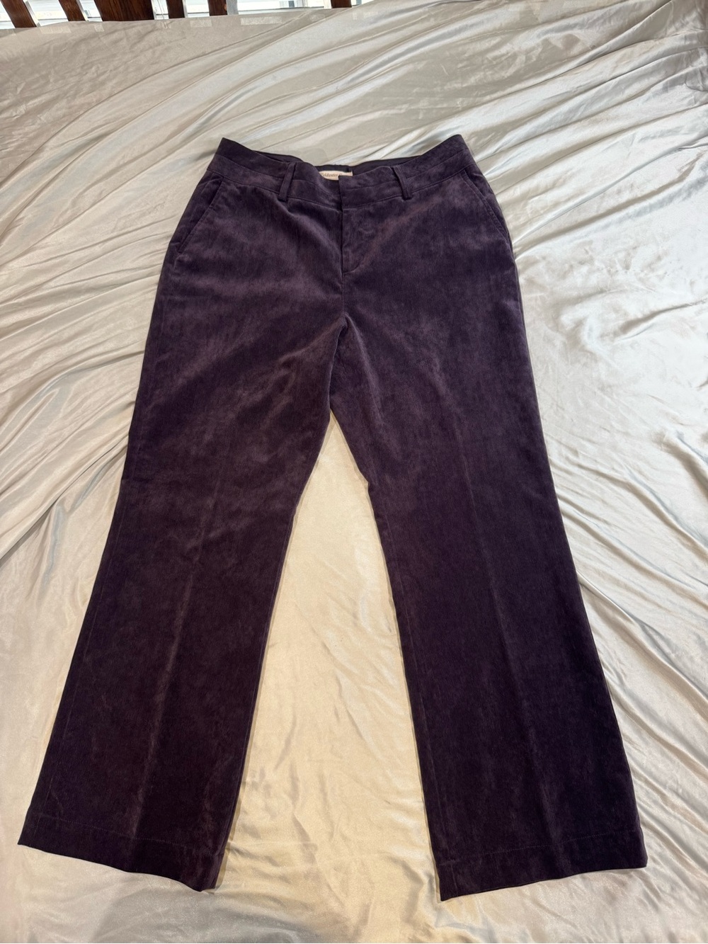 Coldwater Creek Corduroy Wide-Leg Pants in Deep Plum